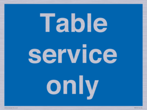 Table service only
